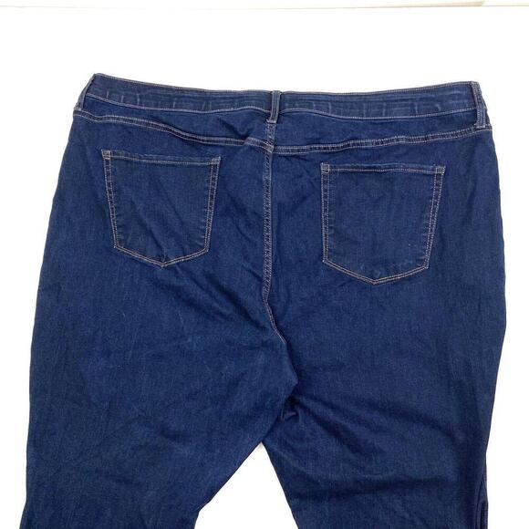 Ava & Viv Skinny Women's size 24W Dark Wash Blue Denim Jeans - Picture 2 of 4